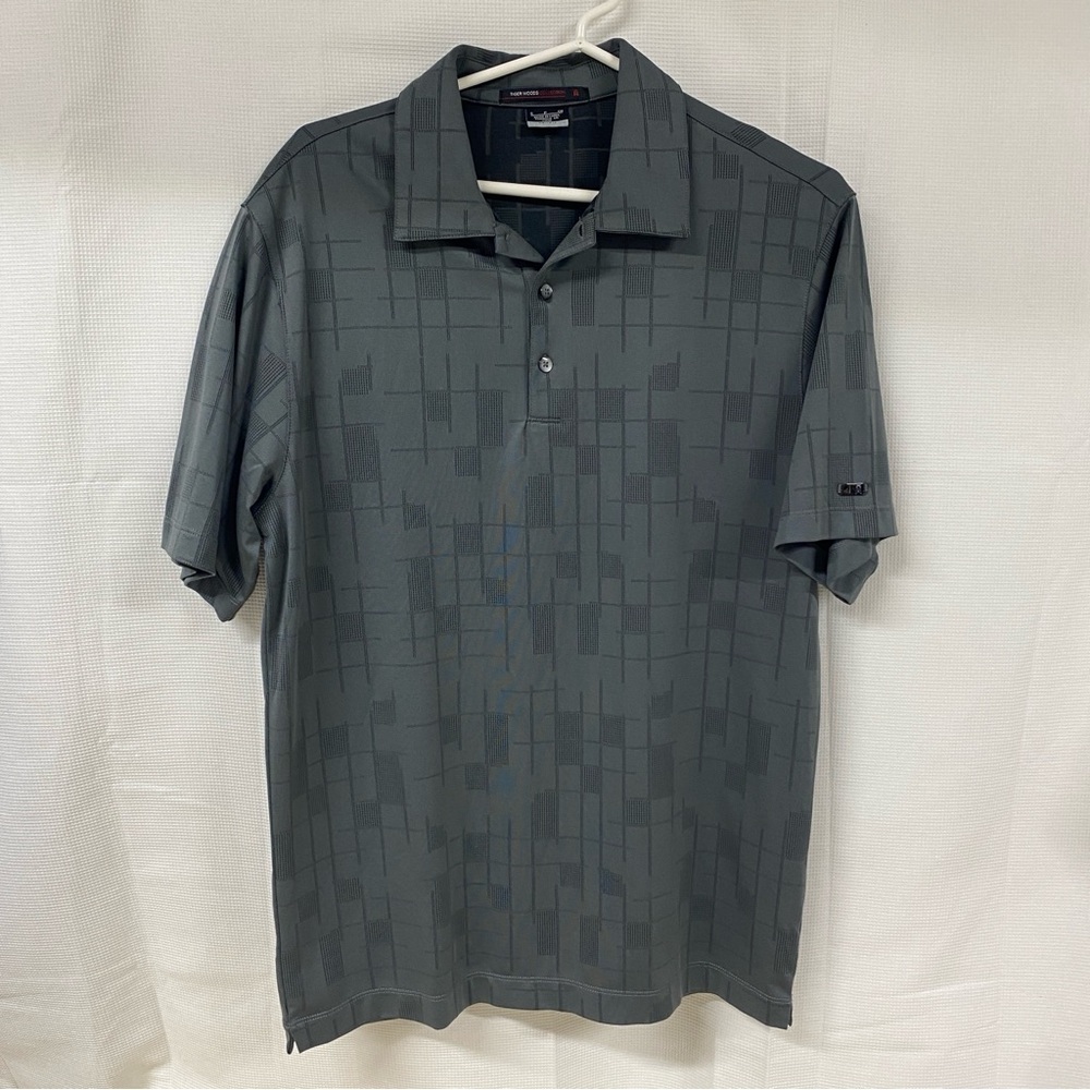 Tiger Woods Collection Gray Dri-FIT Golf Polo Shirt Men’s Small